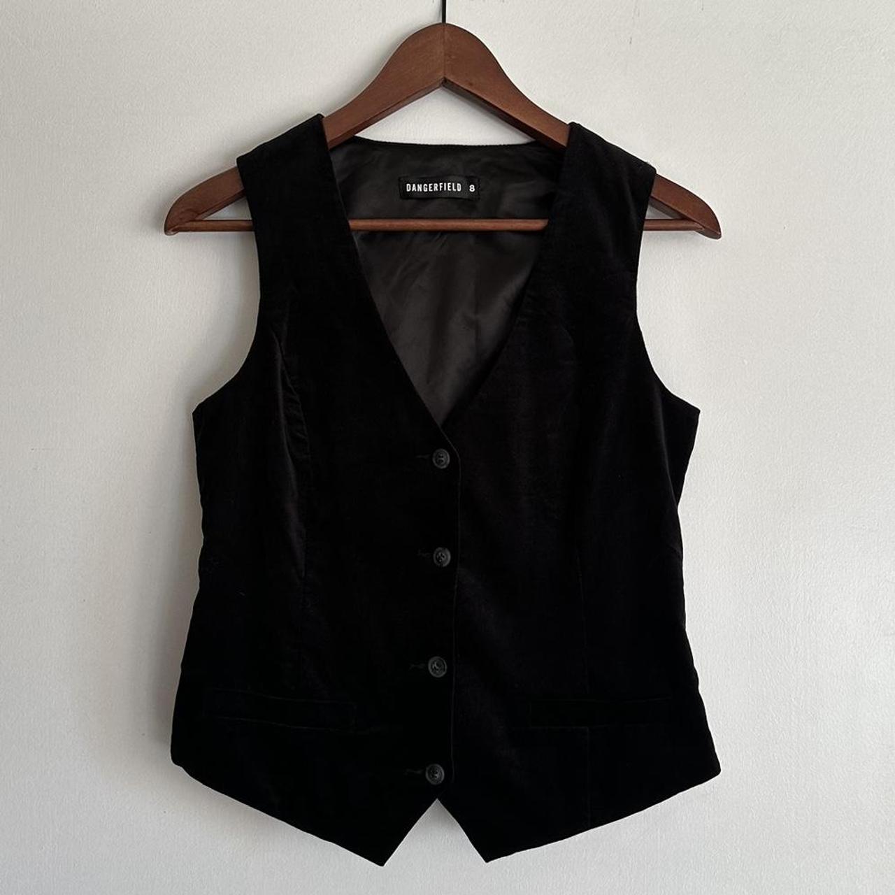 Dangerfield black velvet vest 🖤 - Depop