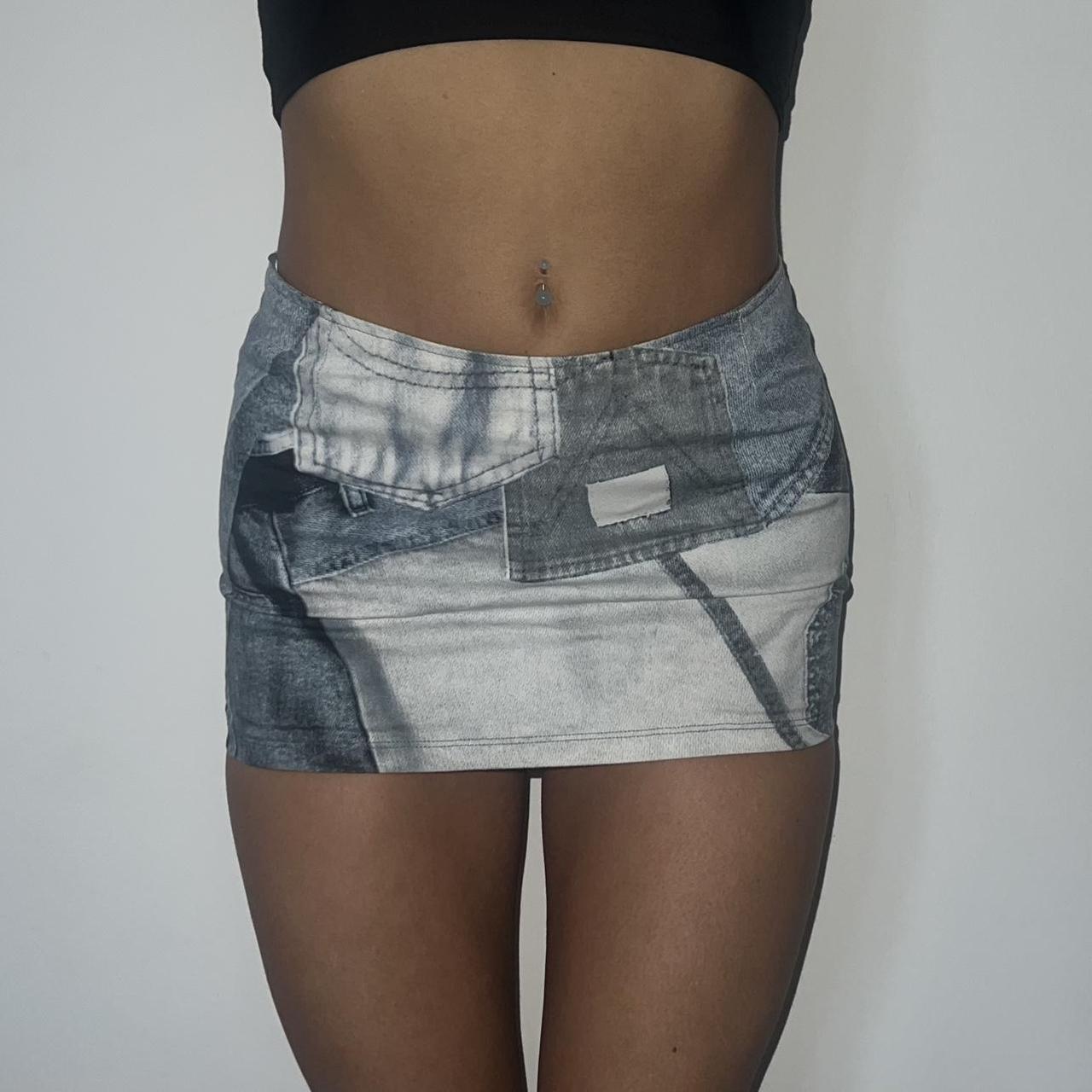 Denim patch print mini skirt from motel rocks 🤘🏼