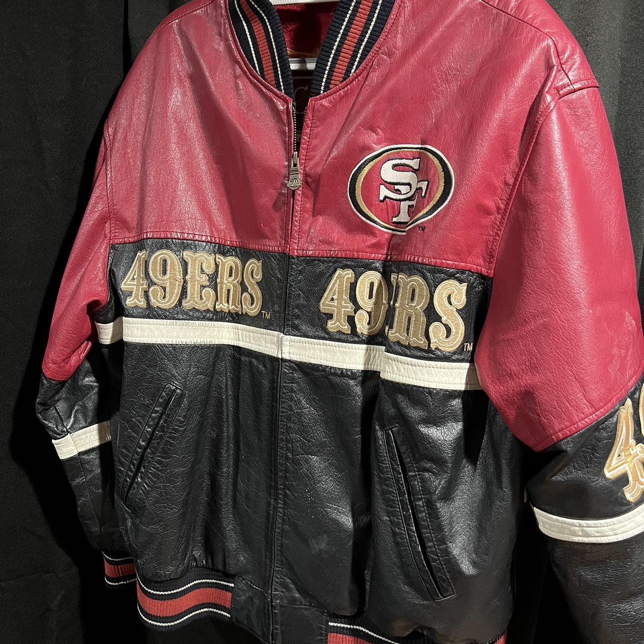 Vintage Carl Banks NFL San Francisco 49ers Leather - Depop