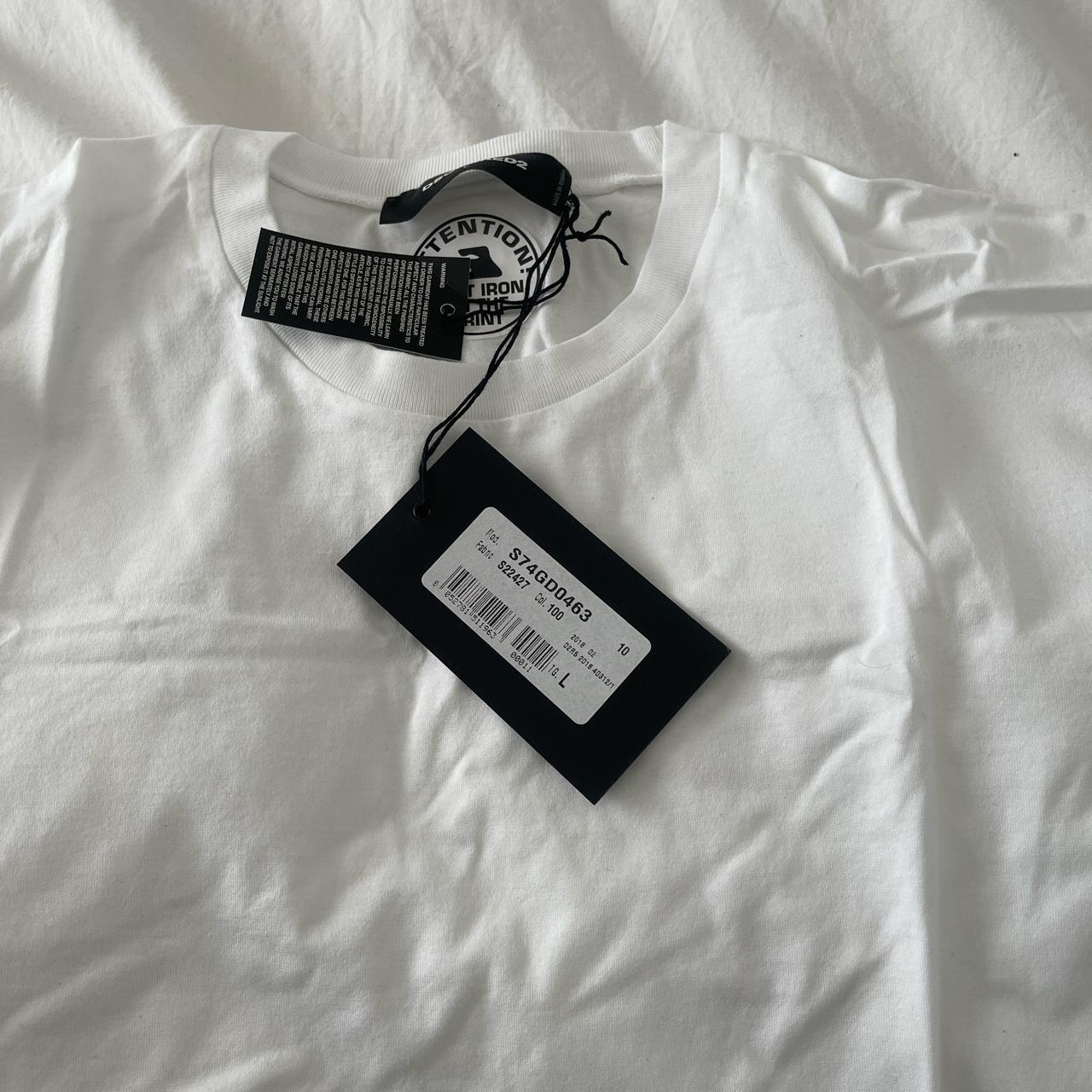 Dsquared Men S White And Black T Shirt Depop