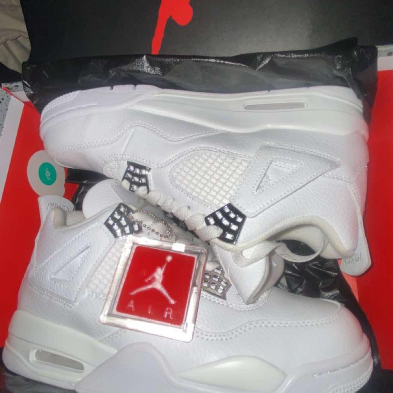 pure white jordan 4s