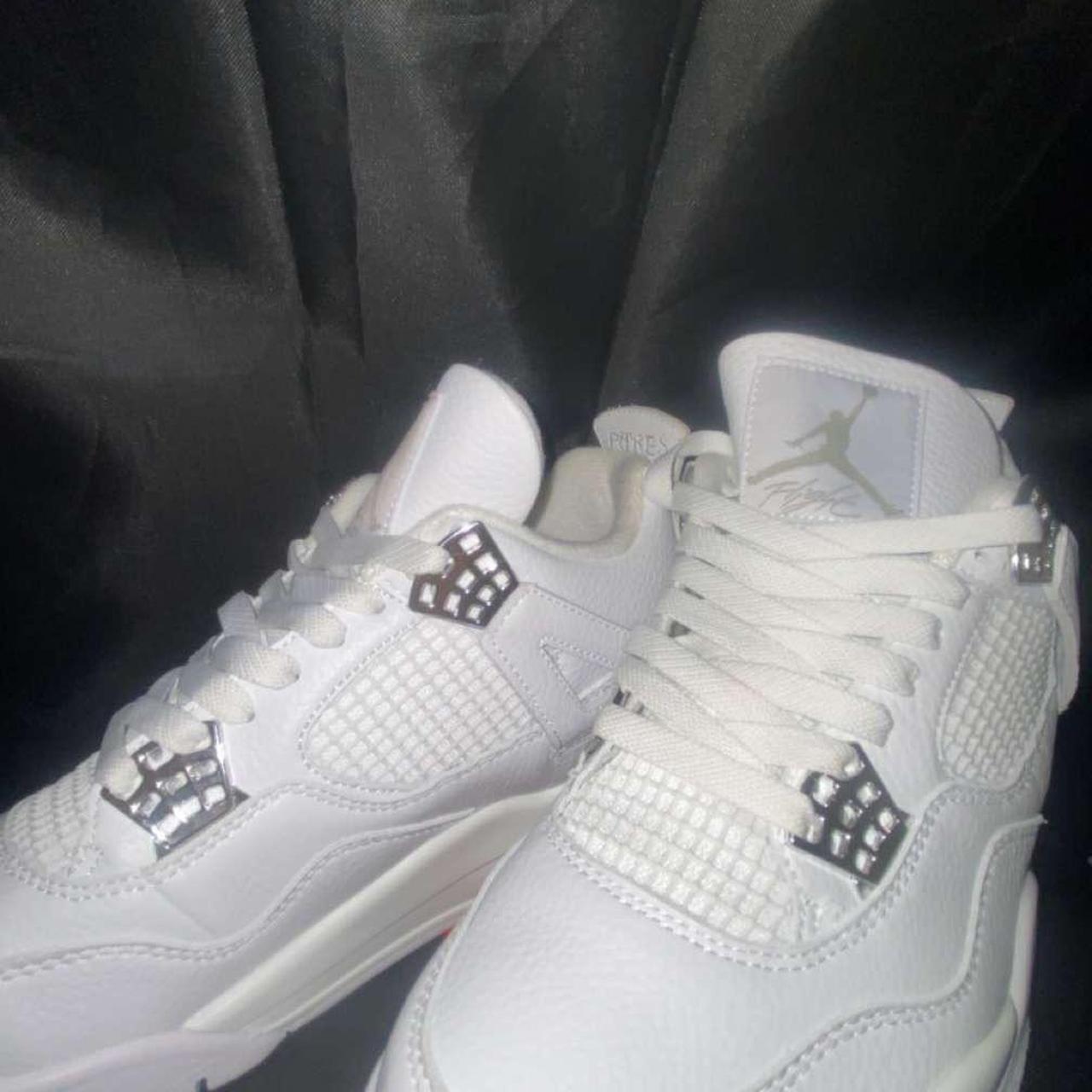 pure white jordan 4s