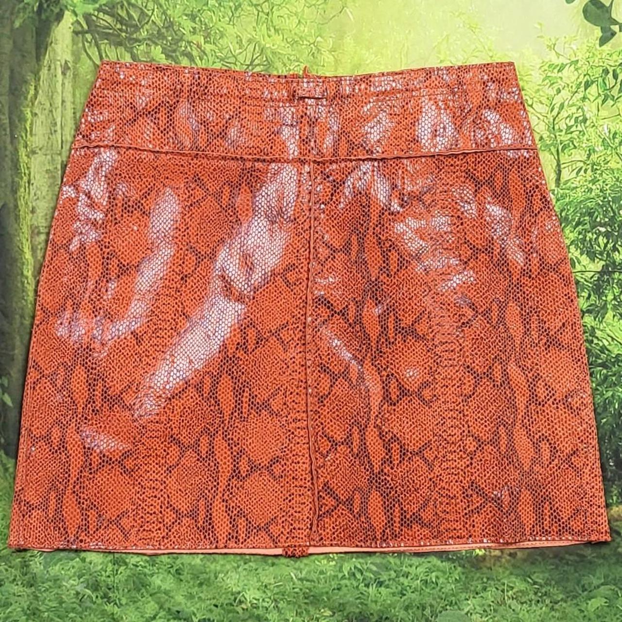 Vintage illia Leather Snakeskin 90s Mini Skirt Size. Depop