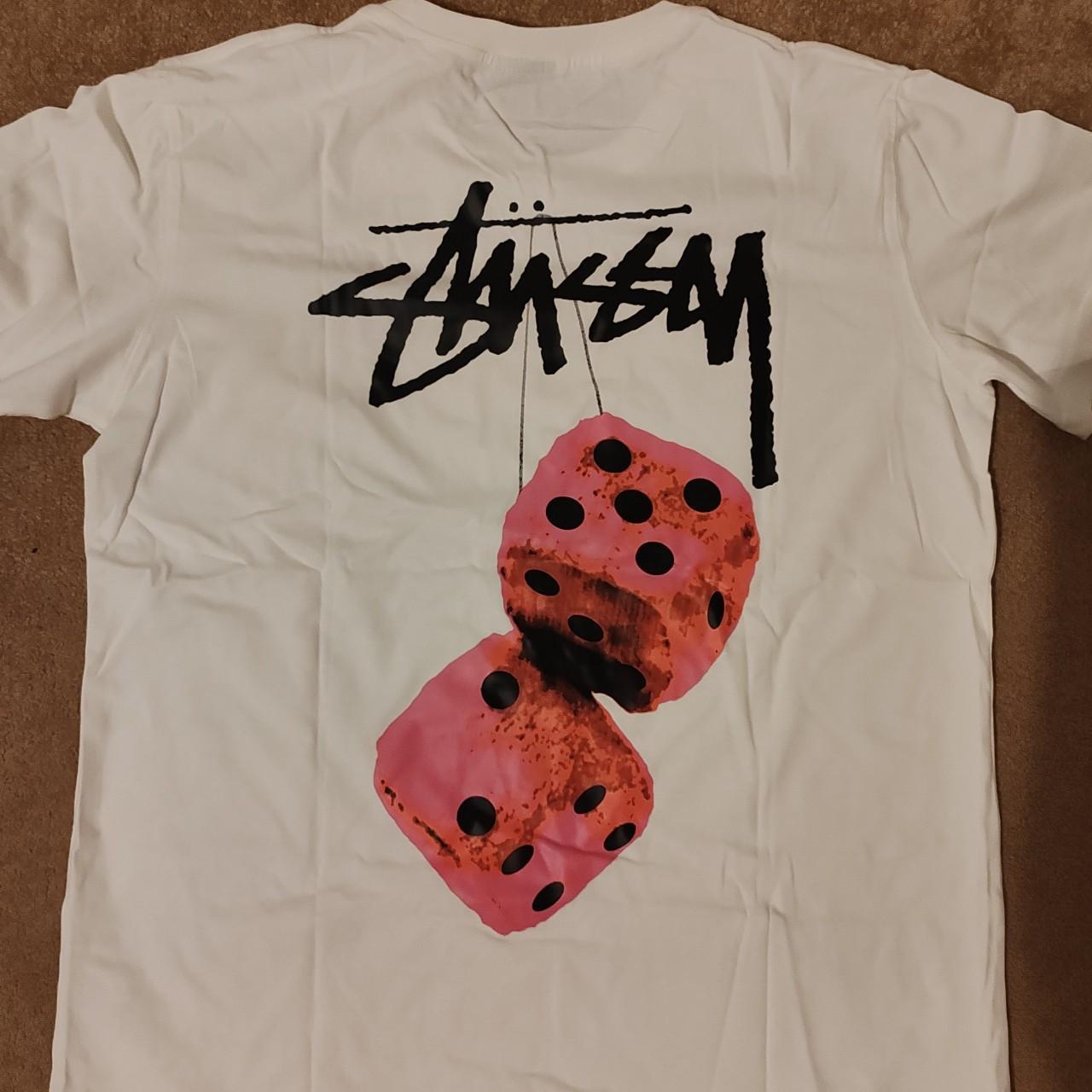 Stussy pink dice shirt New never worn given as a... - Depop