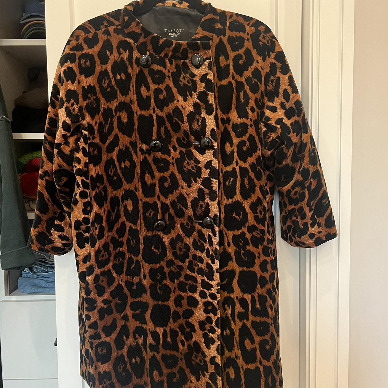 Vintage Talbot's cheetah-printed double breasted - Depop