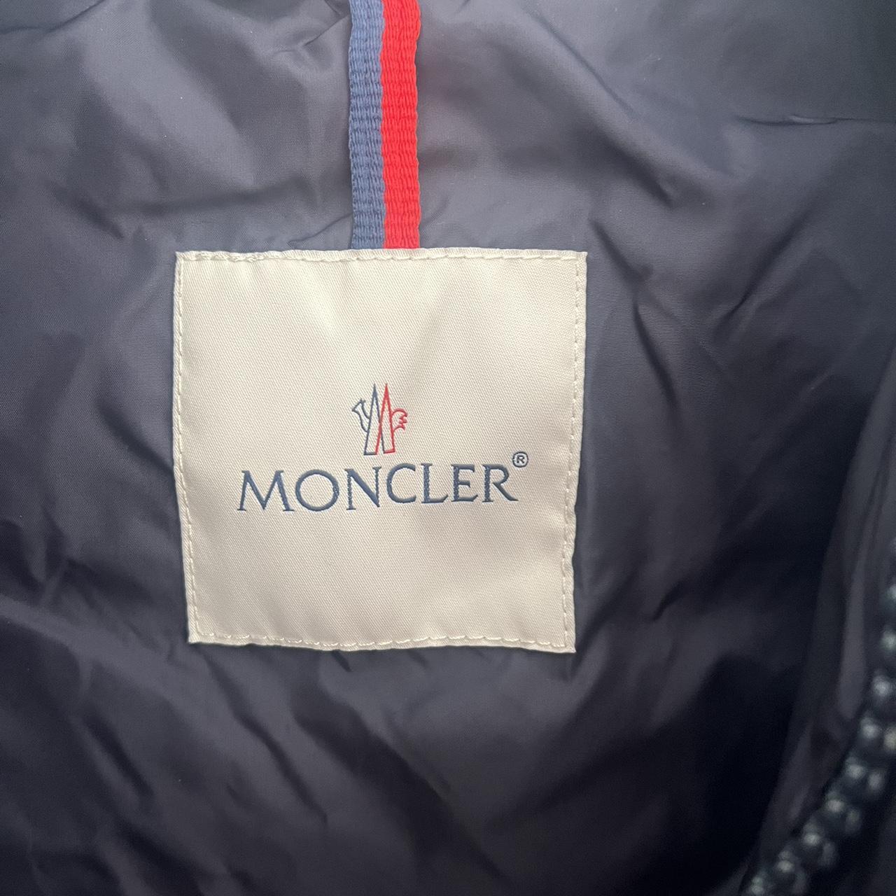 Navy moncler cluny parka size (1/S) In perfect... - Depop