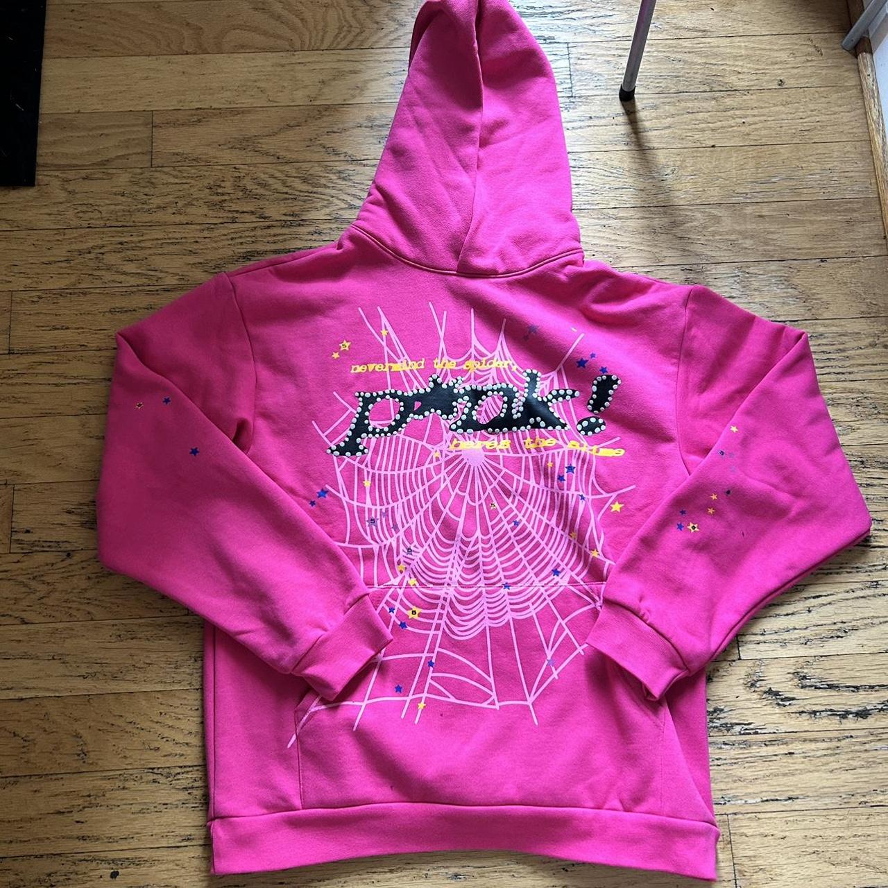 Pink Sp5der Hoodie Sp5der Spider Hoodie Depop