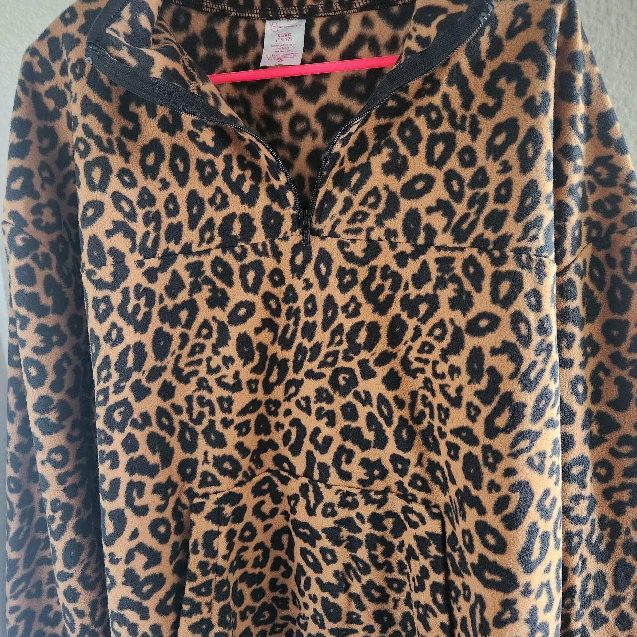 Nobody no boundaries half zipper, leopard print... - Depop