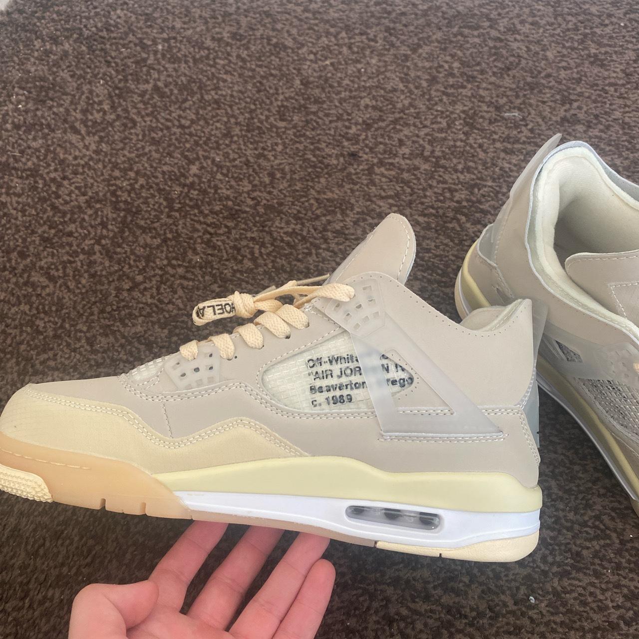 Off white x air Jordan 4s #shoes #jordan #stockx... - Depop