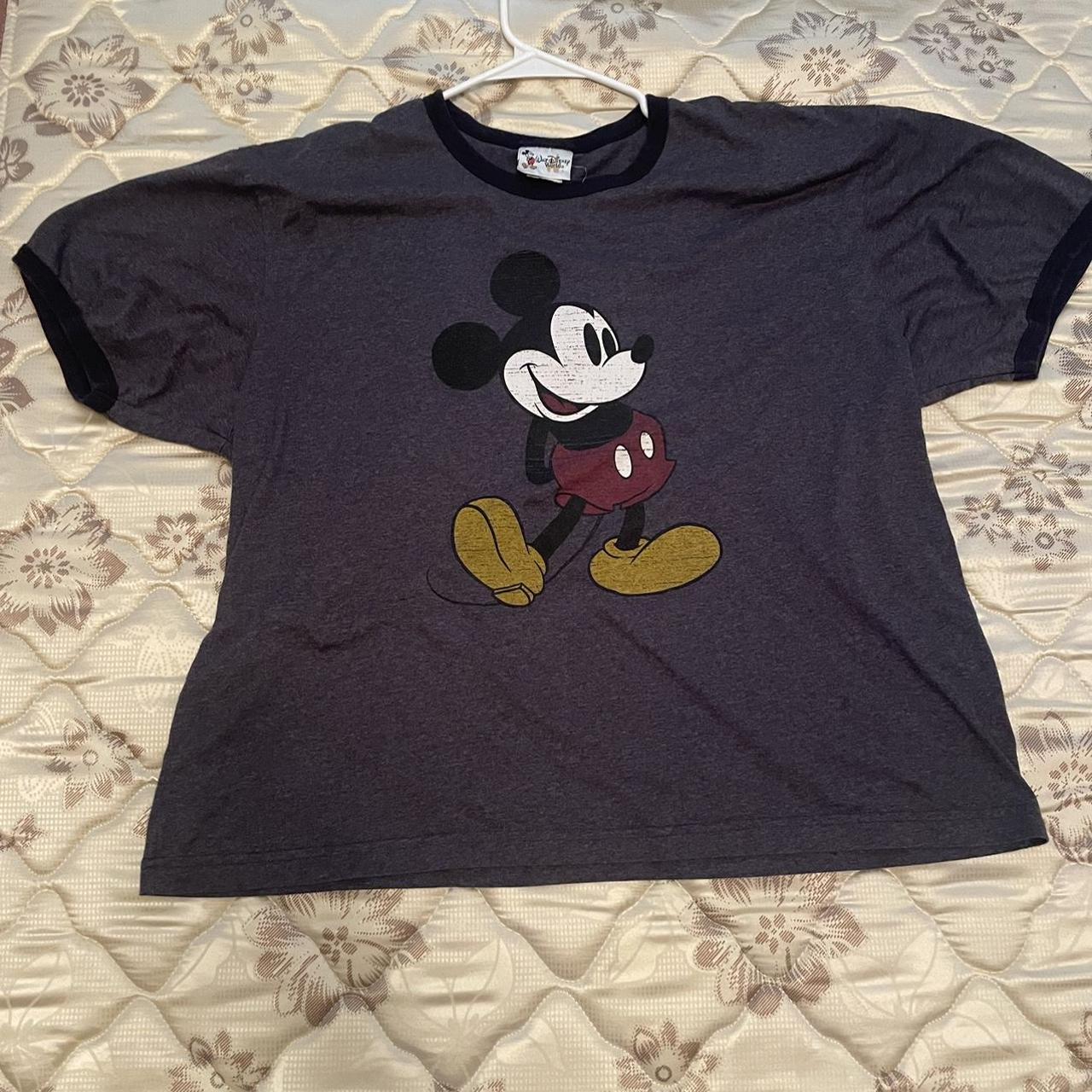 vintage mickey mouse disney world tee tagged 2XL but... - Depop