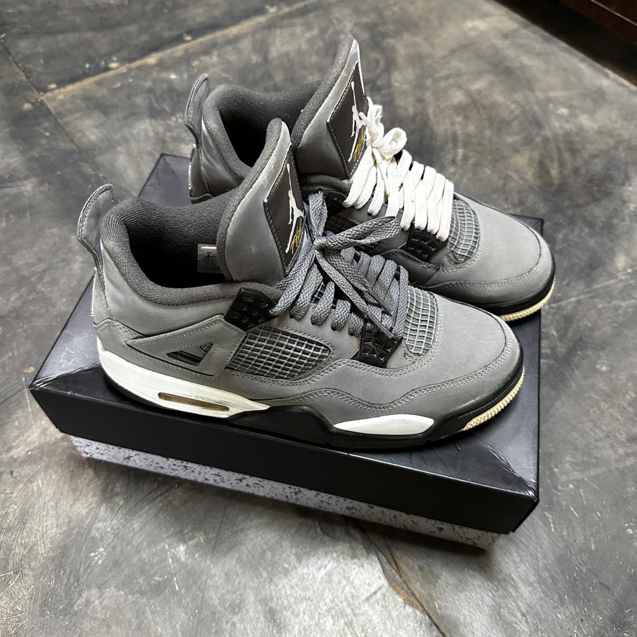 Jordan 4 cool grey black clearance laces