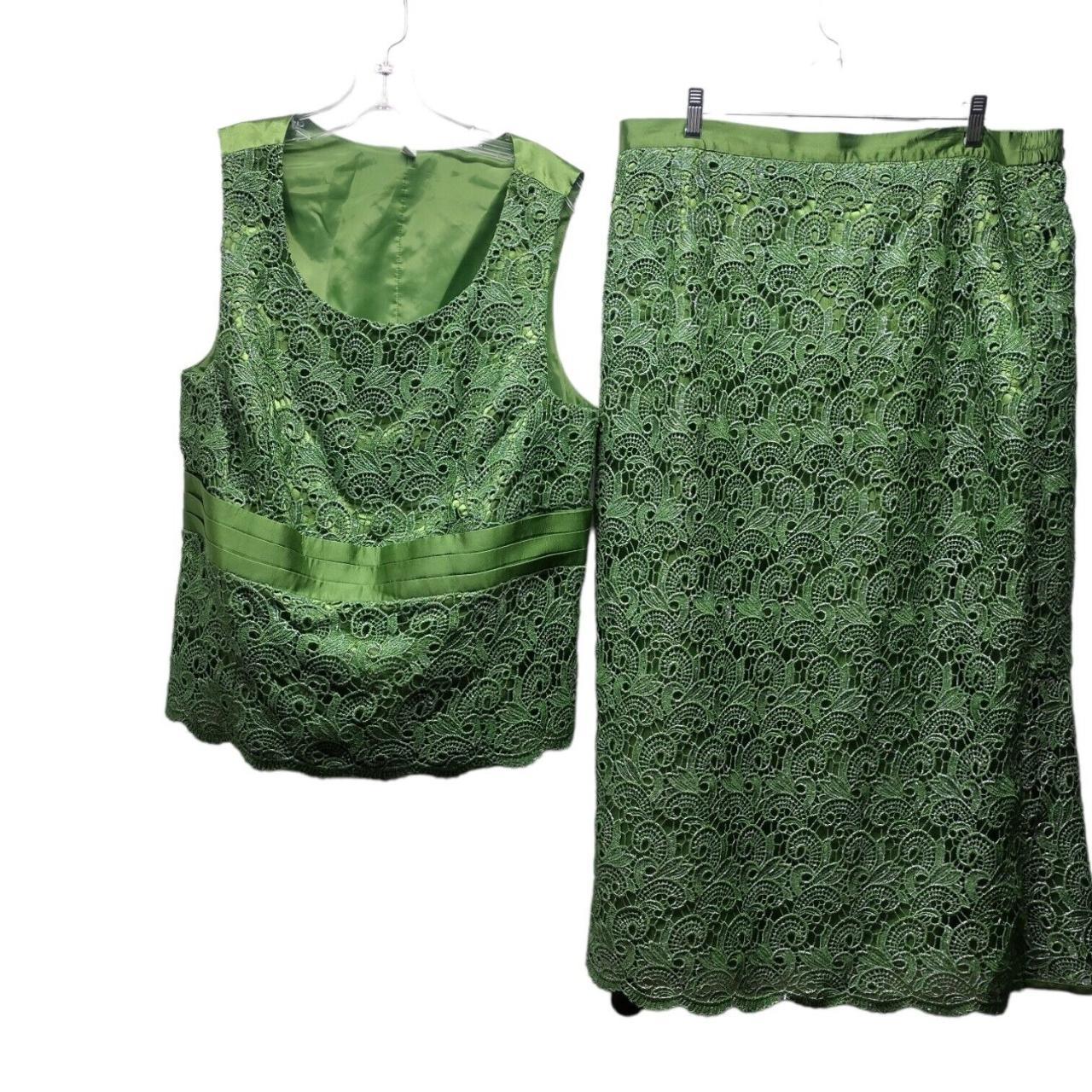 The Unbranded Brand Women's Green Dress | Depop