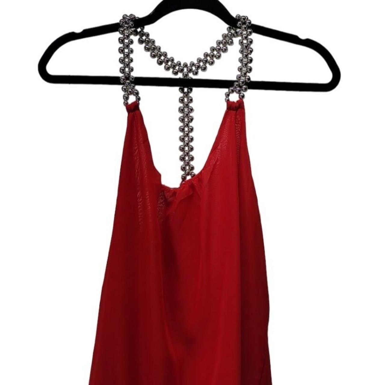 XL Women's Shirt Blush, Red, Beaded Top Brand Depop