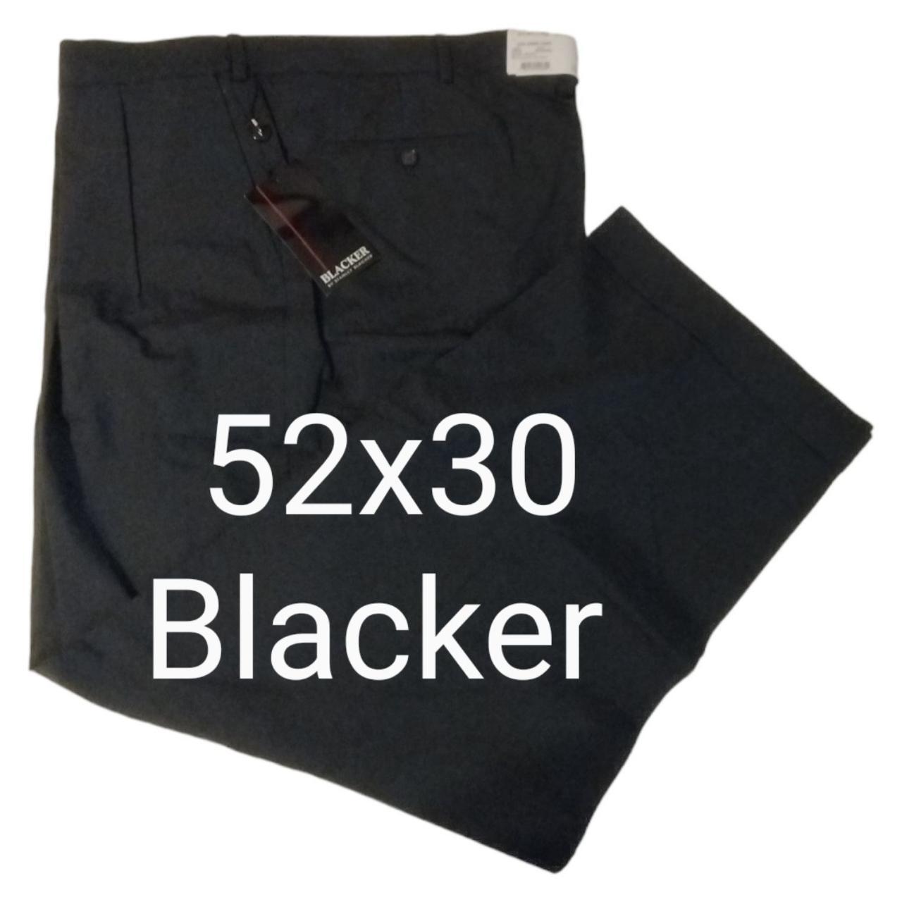 New Blacker Men's Black Dress Pants Pleated Wool... Depop