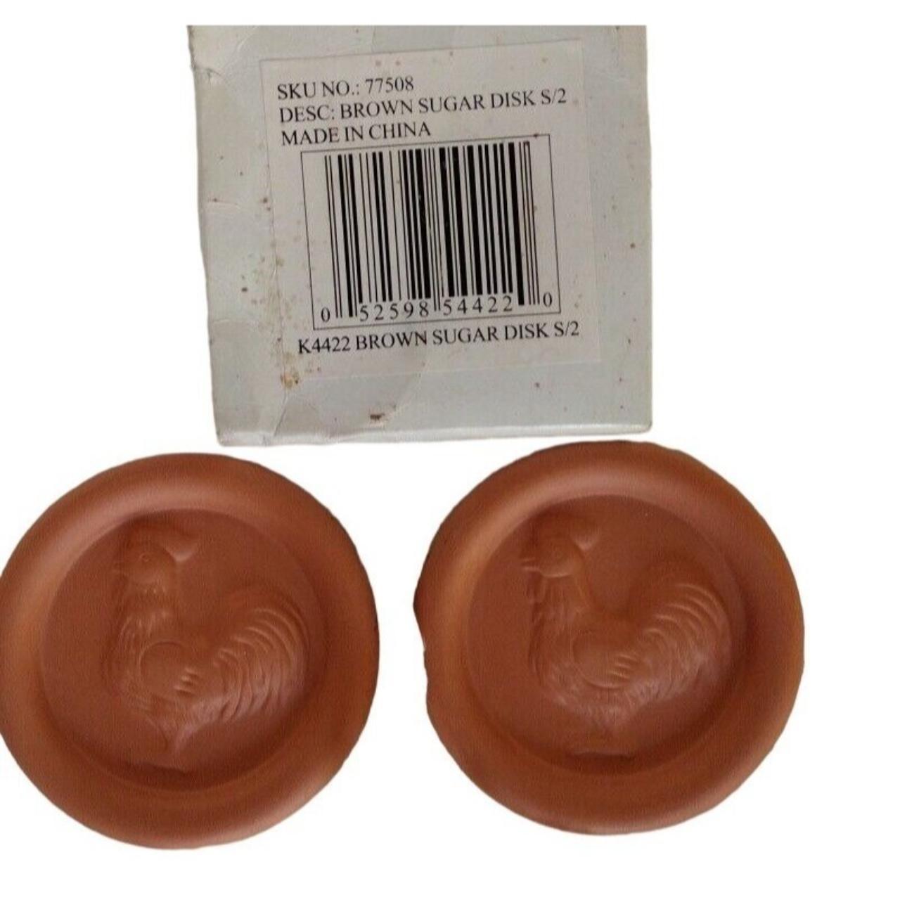 TWO (2) TERRA COTTA BROWN SUGAR SAVER DISKS *... Depop