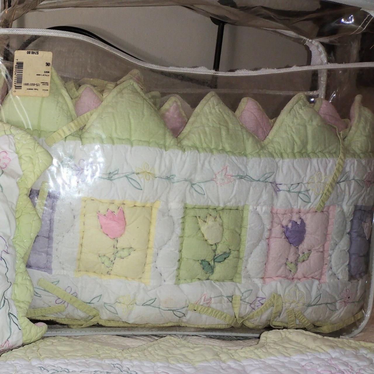 Pottery Barn Kids Toddler Crib Quilt Pink purple and... Depop