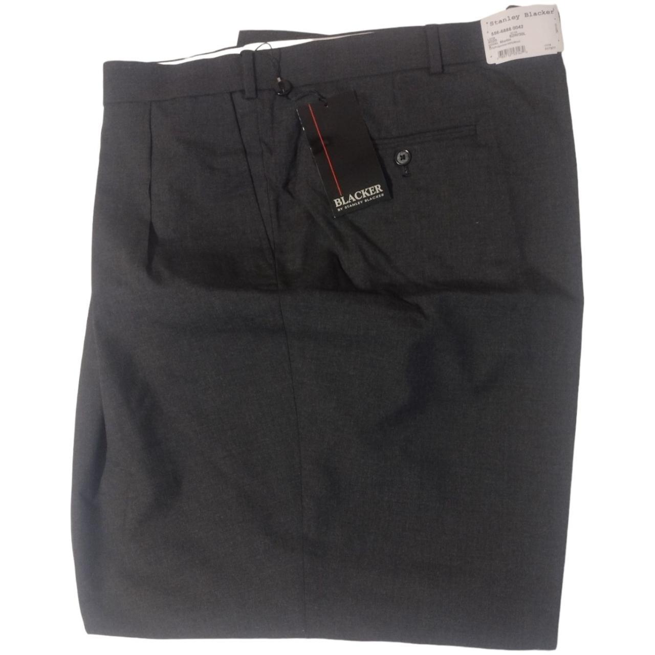 Men's Pants Slacks Size 52 Stanley Blacker Charcoal... - Depop