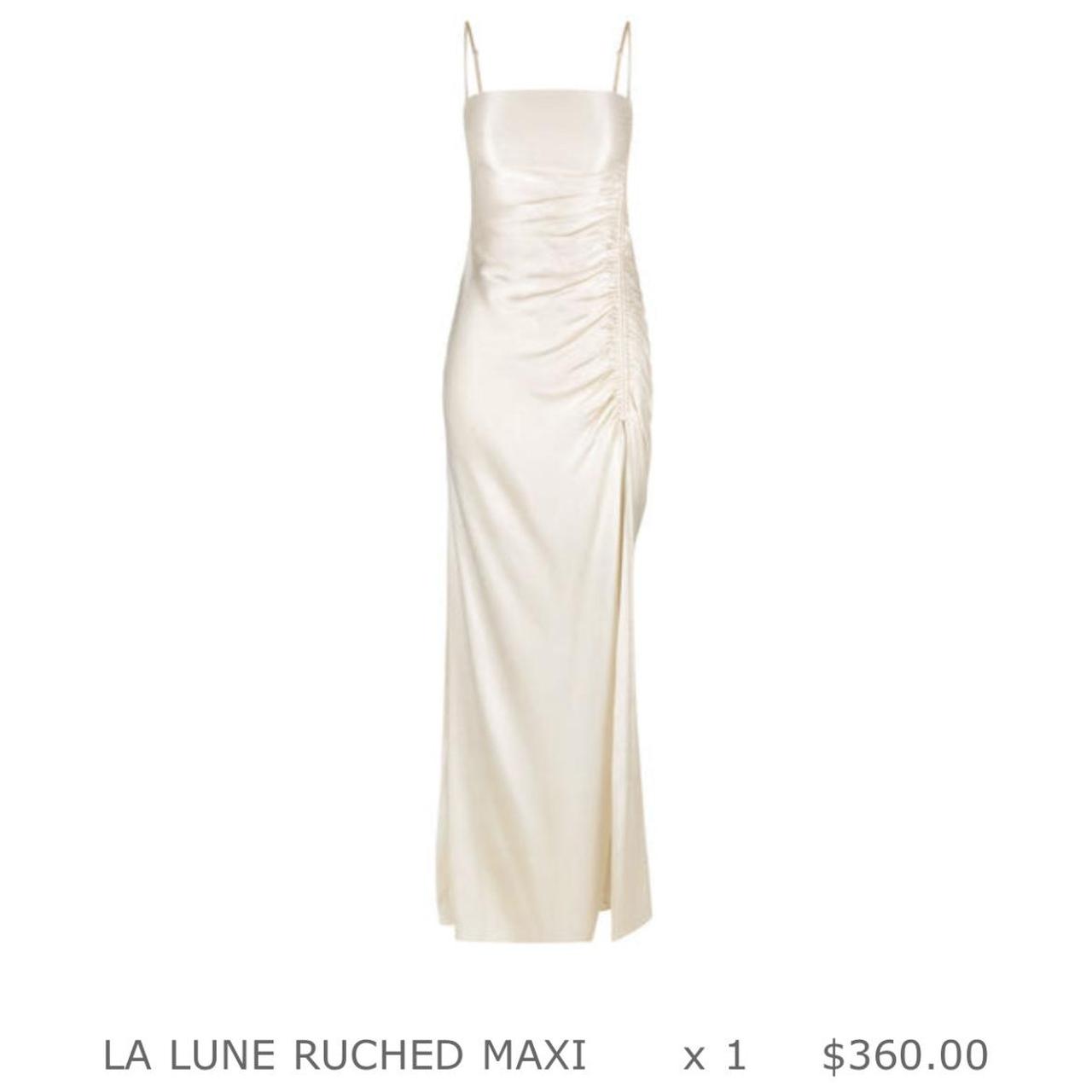 SHONA JOY LA LUNE RUCHED MAXI DRESS - CRÈME ️ 2... - Depop