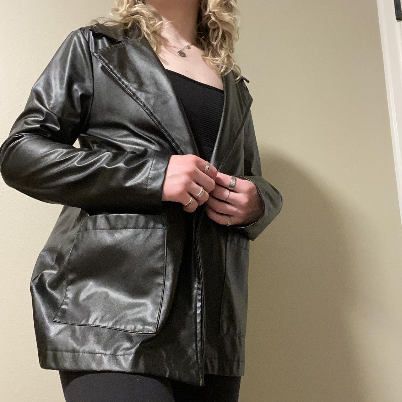 SHEIN faux leather jacket Depop