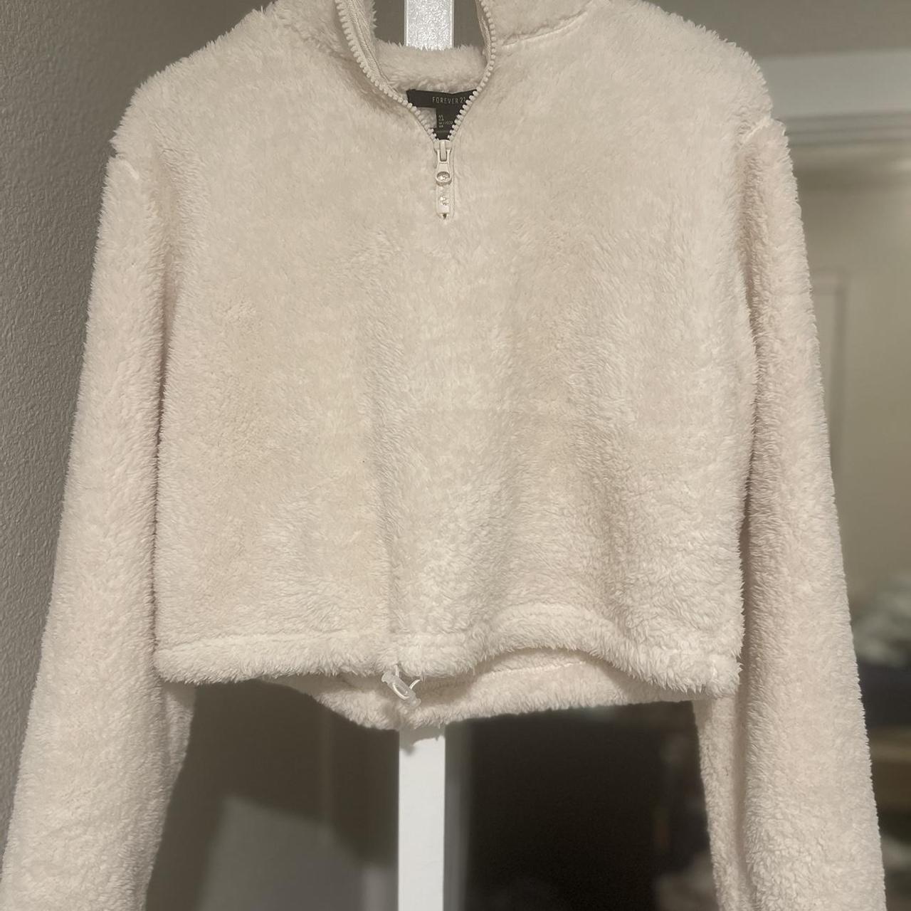 Cropped white sweater. Super comfortable and warm. - Depop