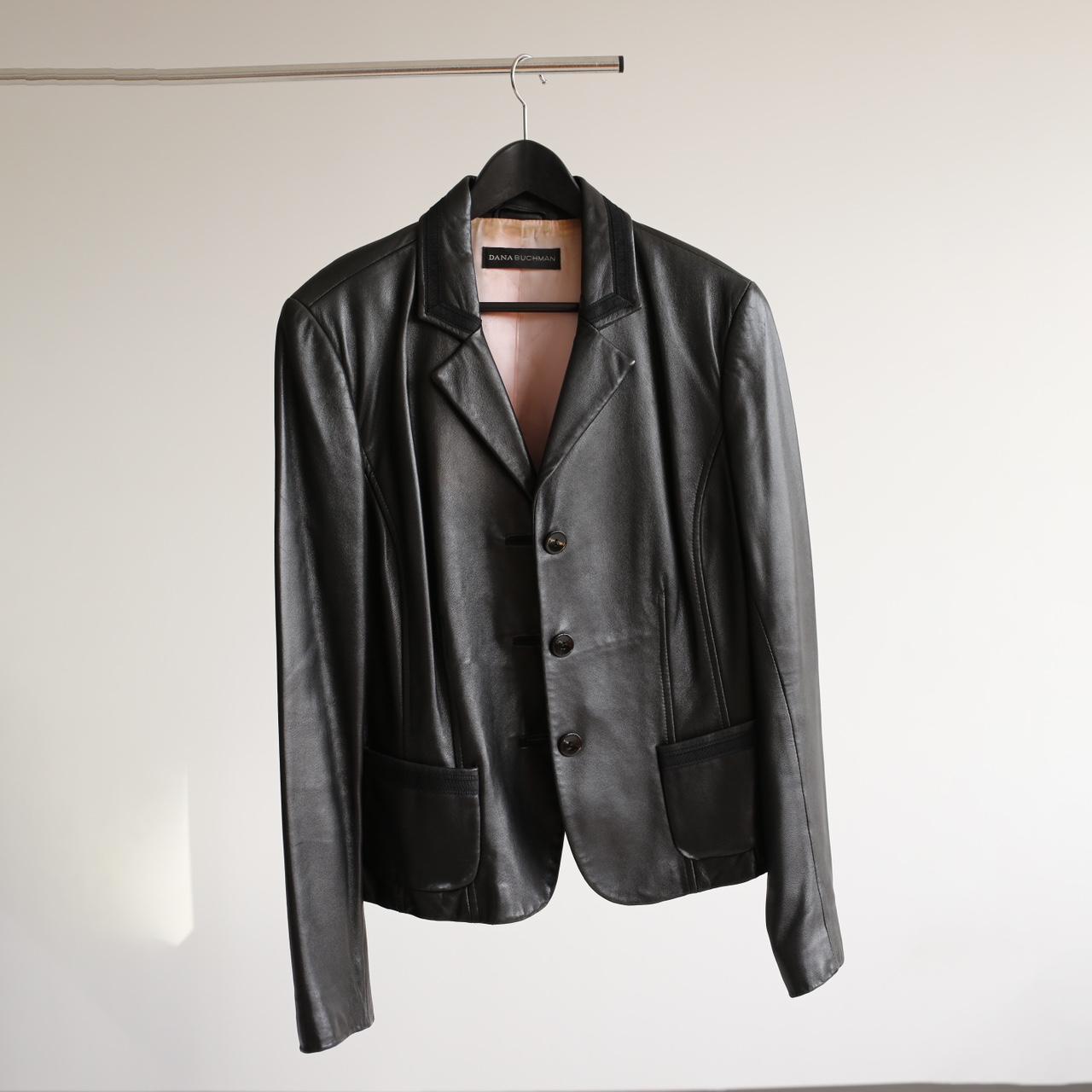 Dana Buchman Jacket - Black Leather Jacket