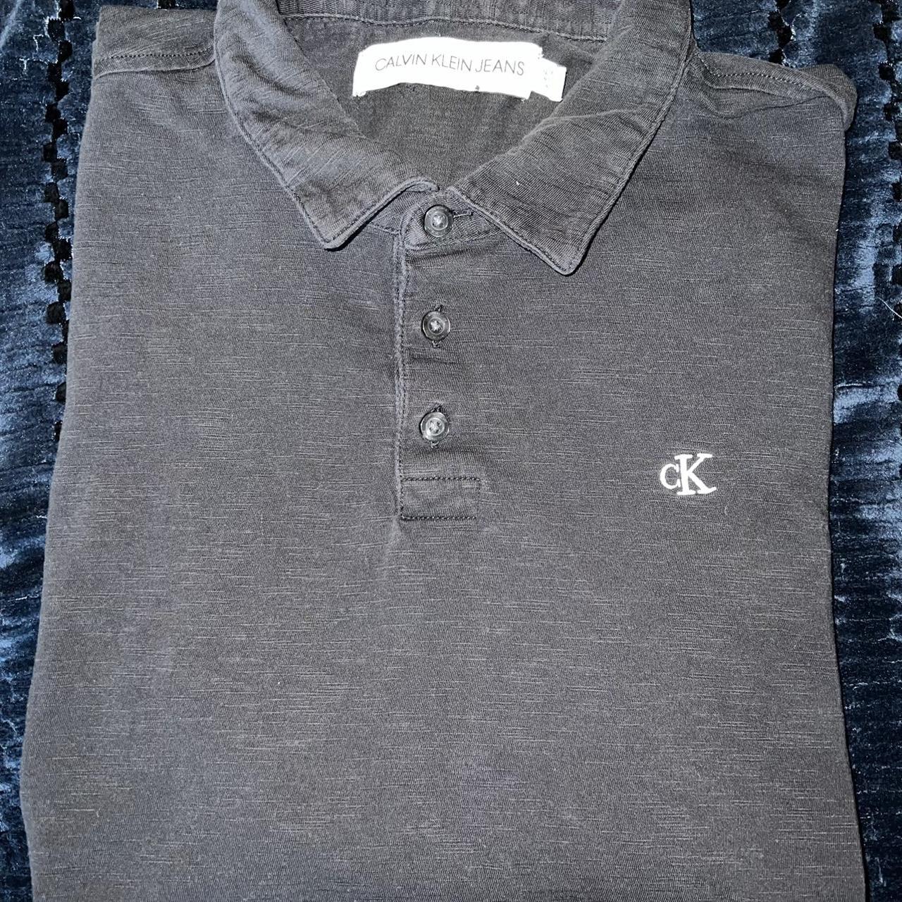 Calvin Klein Jeans Men's Black Poloshirts Depop