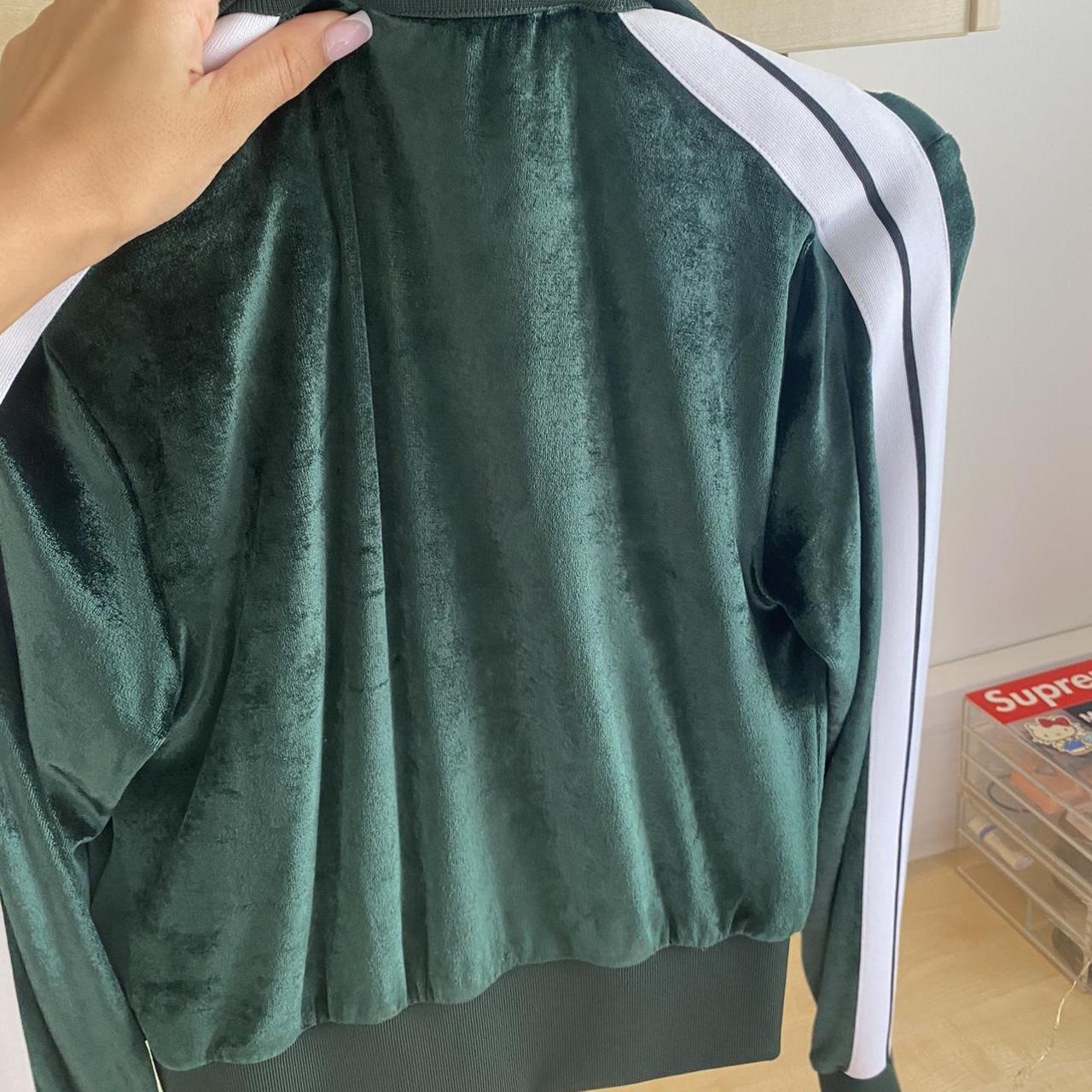 CROP PALM ANGELS TRACK TOP VELOUR pretty sure i... Depop