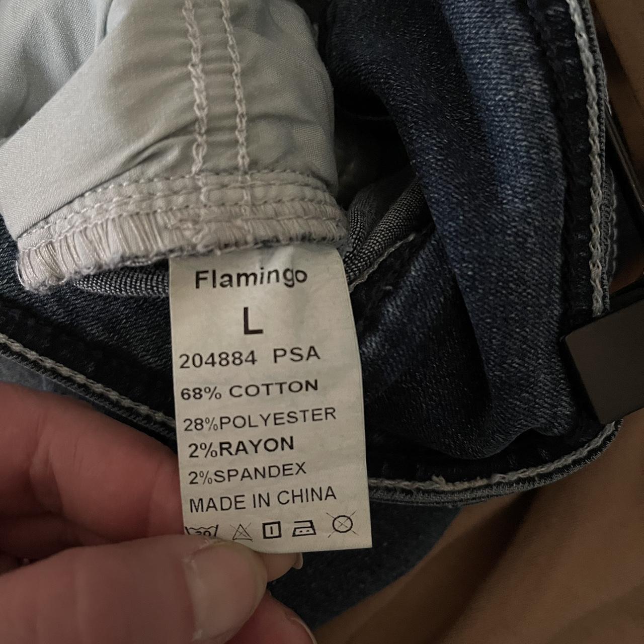 Flamingo, distressed, lowrise jeans. Size L which... Depop