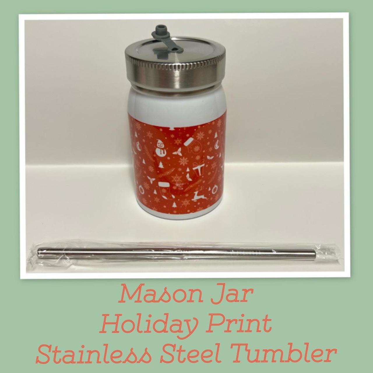 17 oz Stainless Steel Mason Jar Tumbler