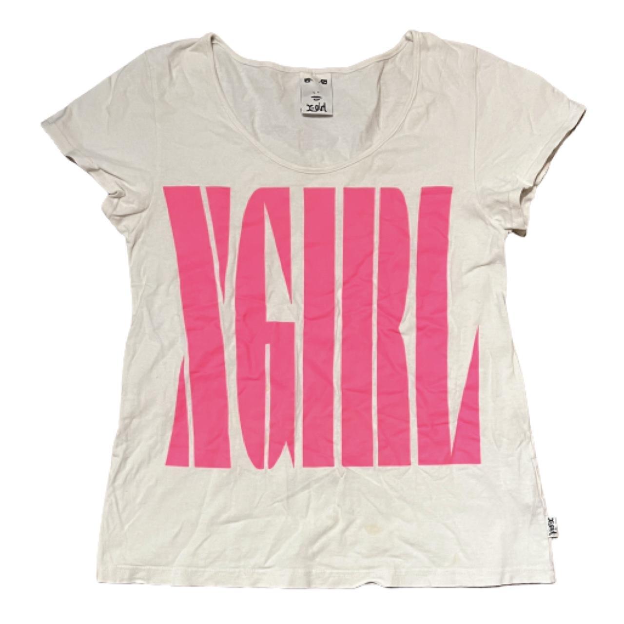 X-Girl  Women's White and Pink T-shirt