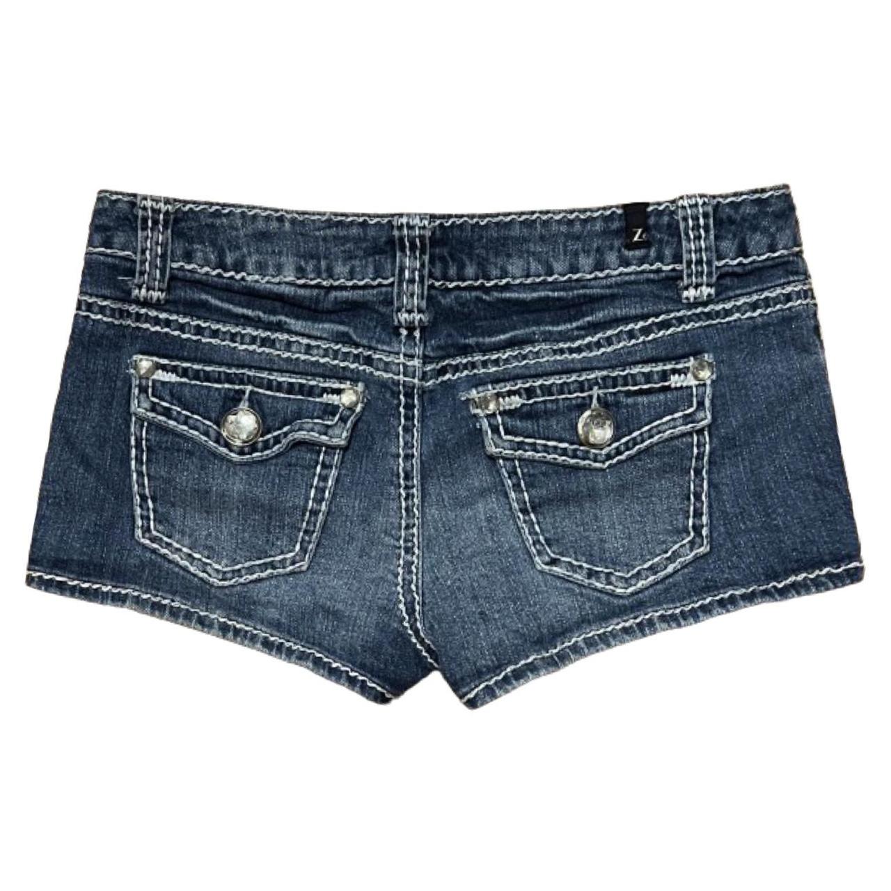 ☆ Y2K Rhinestone Distressed Denim Shorts 💎 by Z | Depop