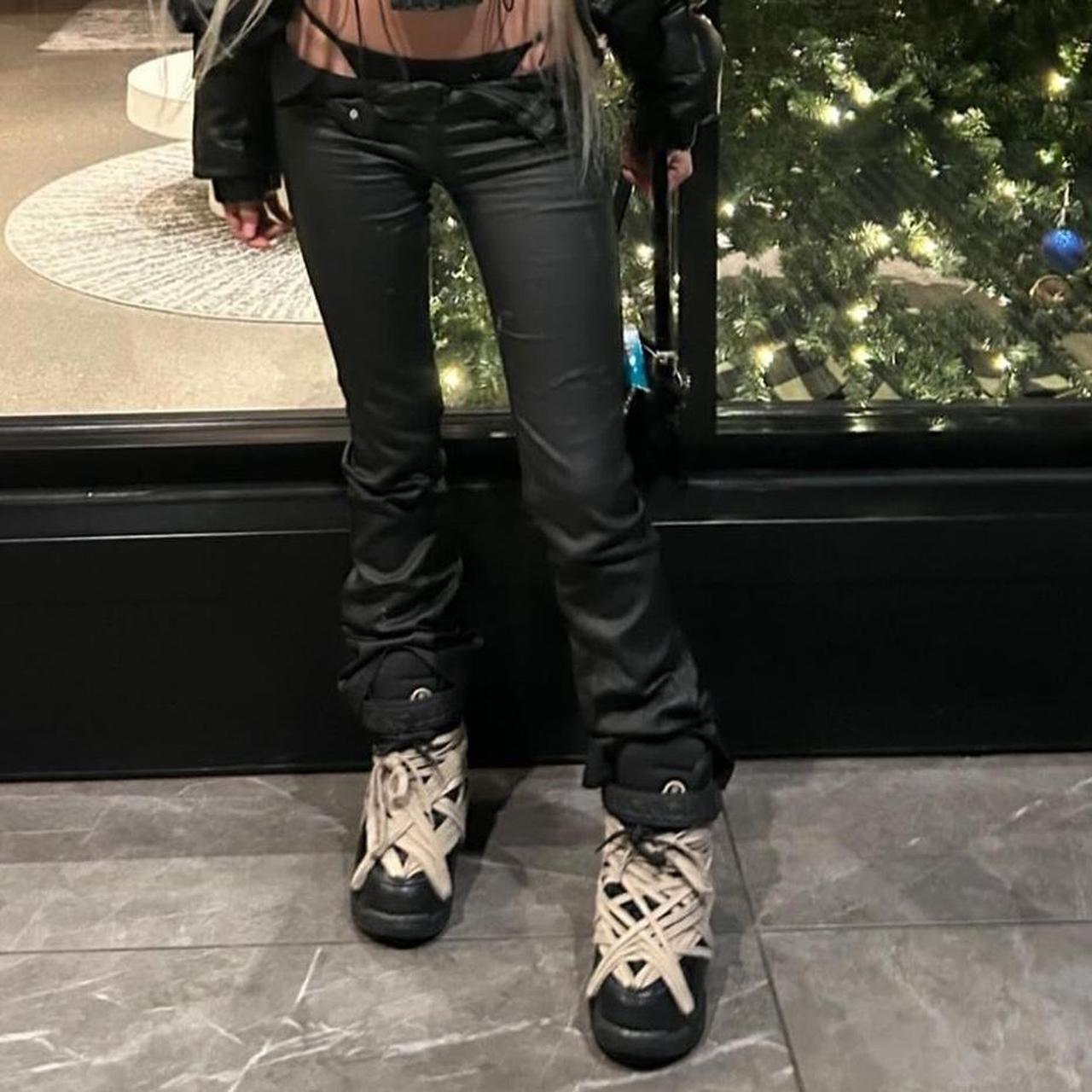 Authentic Rick Owen's x moncler mega lace boots rare | Depop