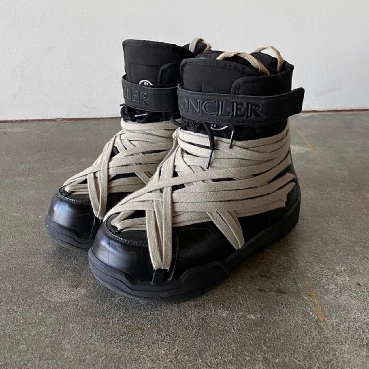 Authentic Rick Owen's x moncler mega lace boots rare | Depop