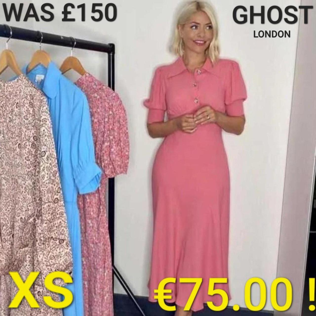 Ghost #Wilma #midi dress in rose #pink WAS Depop