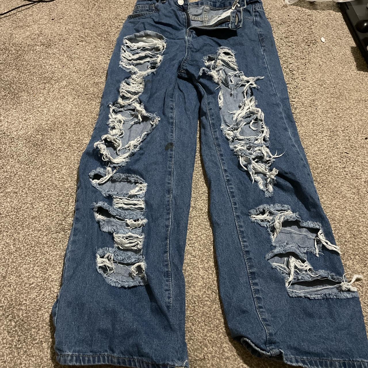 Jeans with a lot sales of holes