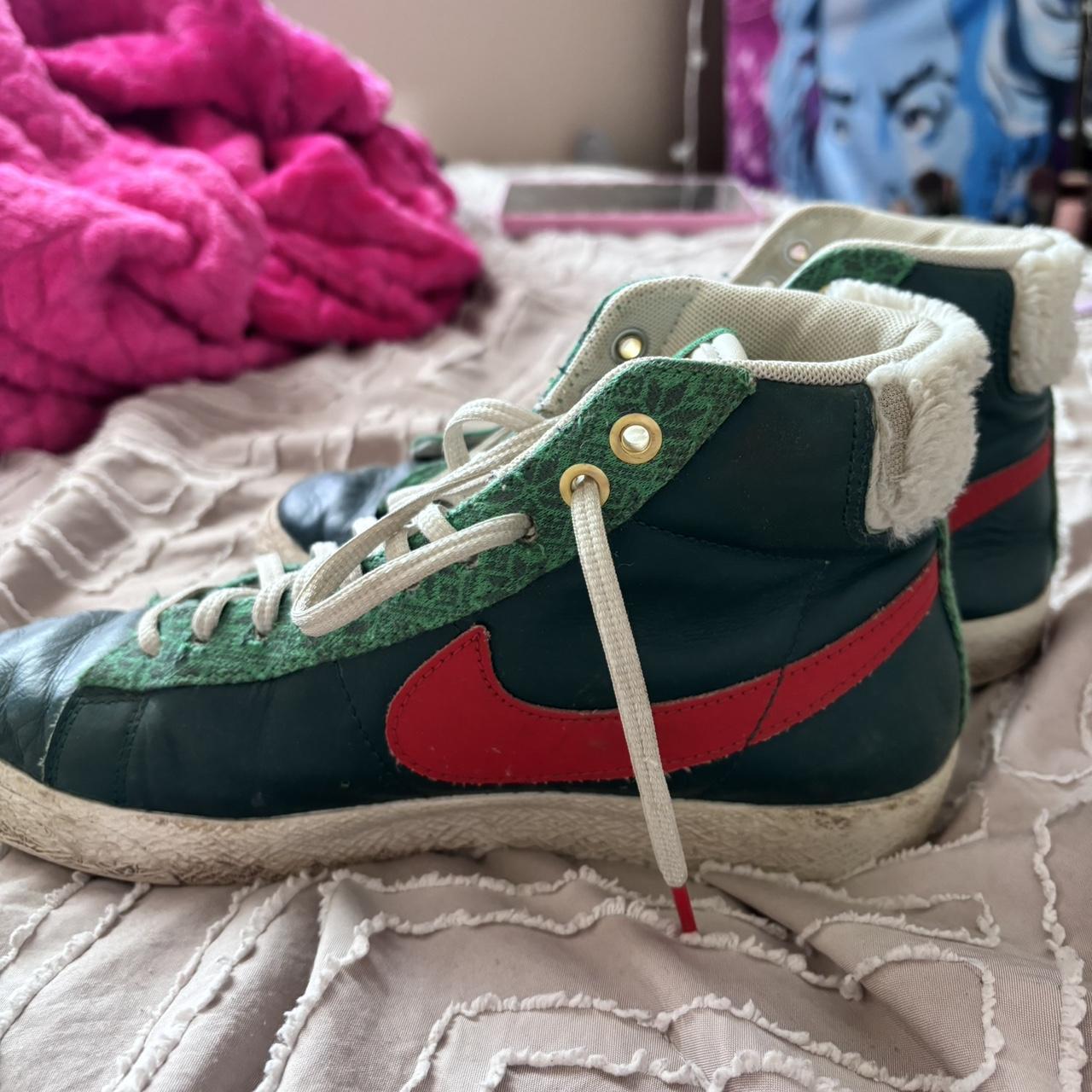 green and red nike blazers