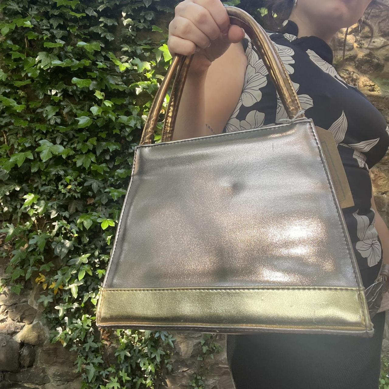 Ralph Lauren bag. vintage gold silver metallic - Depop