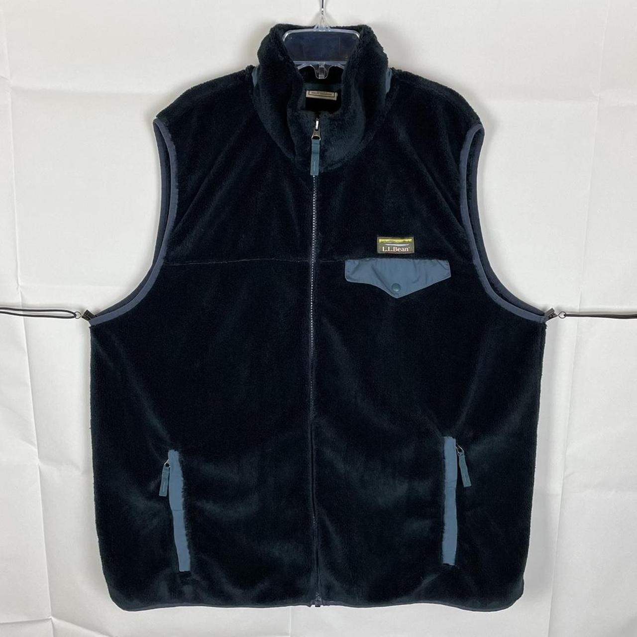 LL Bean Hi-Pile Full-Zip Fleece Vest w/ Snap Pocket... - Depop