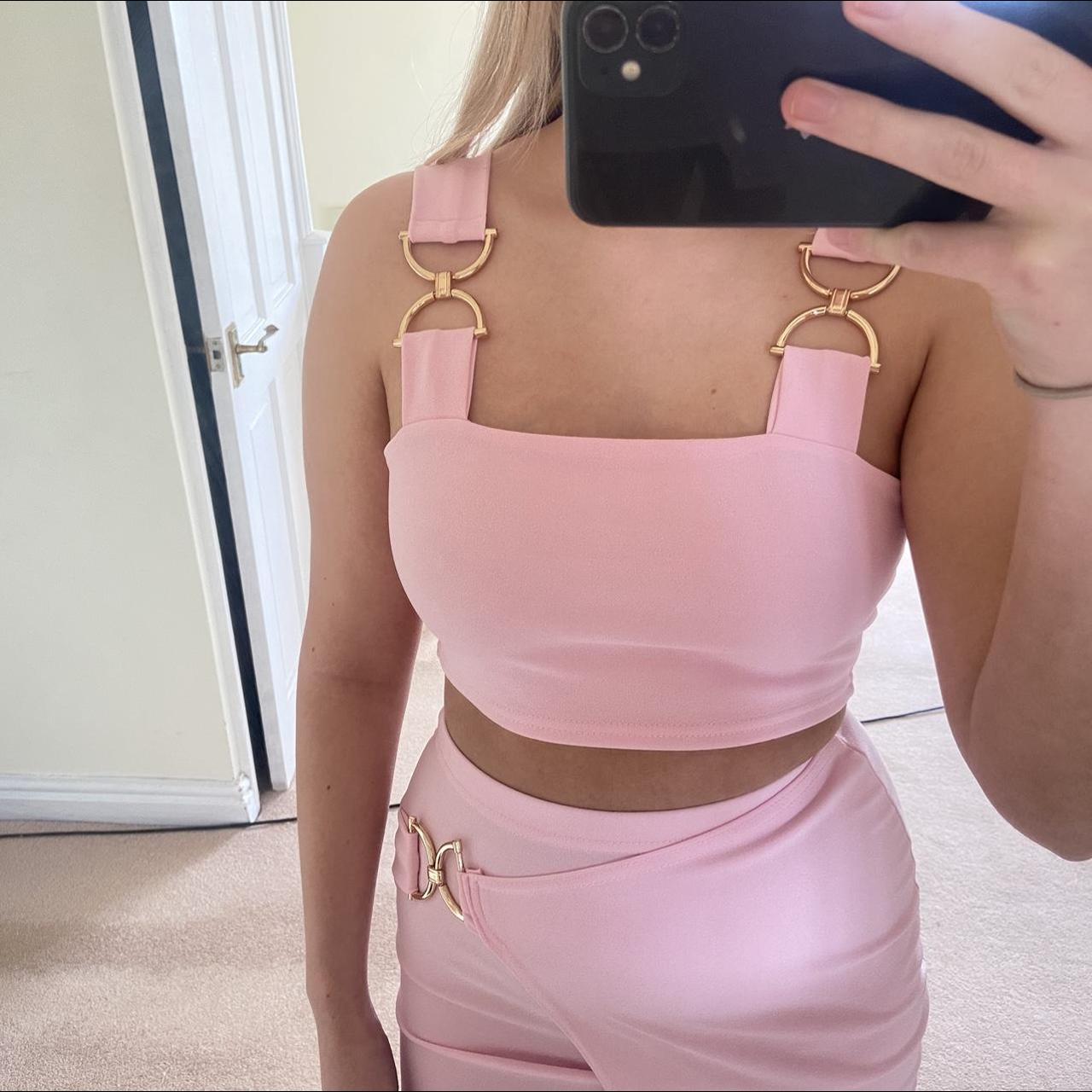 Baby pink skirt and top Co ord Worn once Size 6 but... Depop