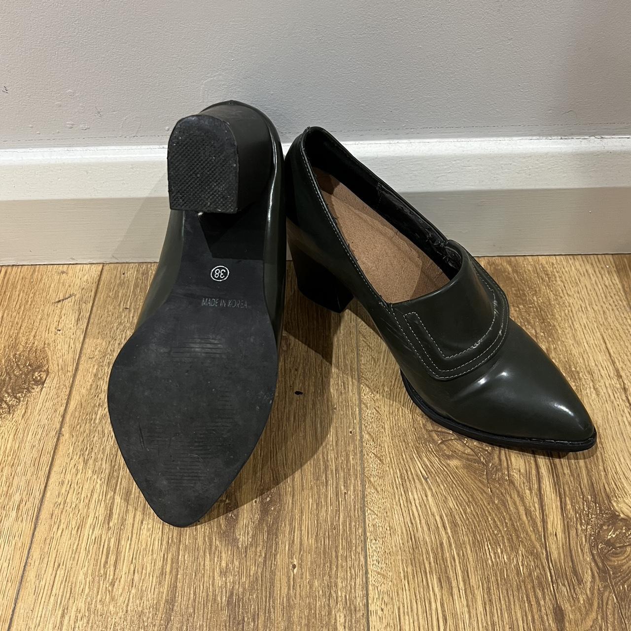 pointed toe chunky heel