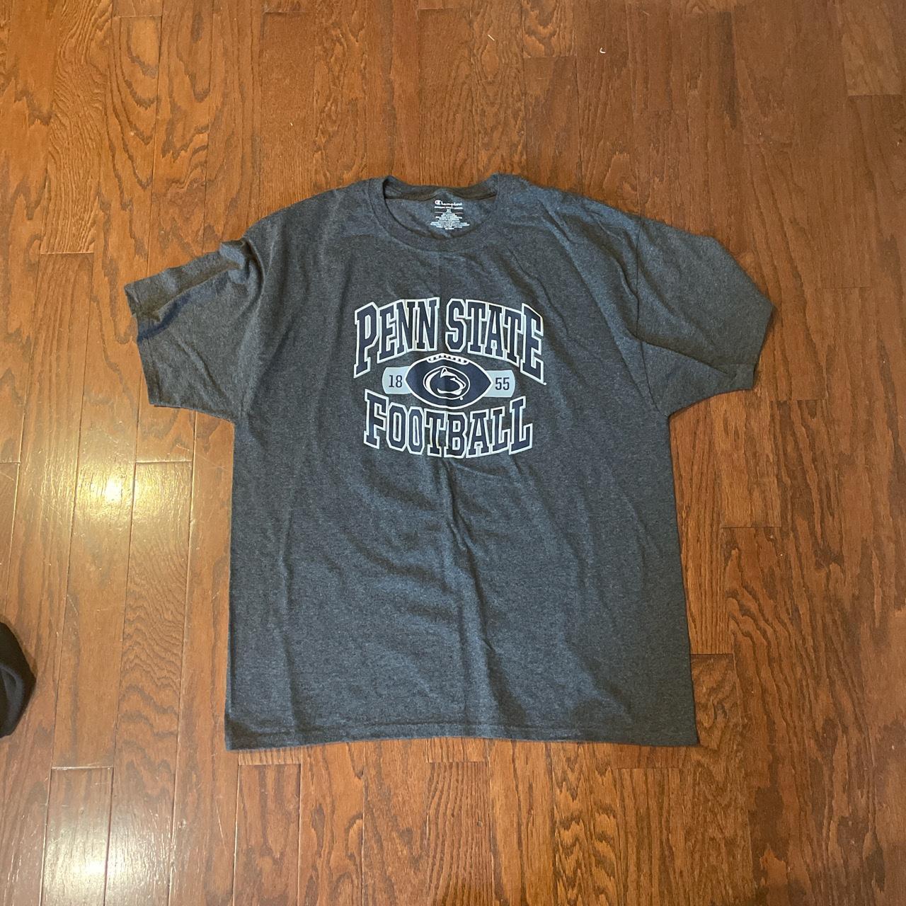 penn state football tee no flaws grey\blue - Depop