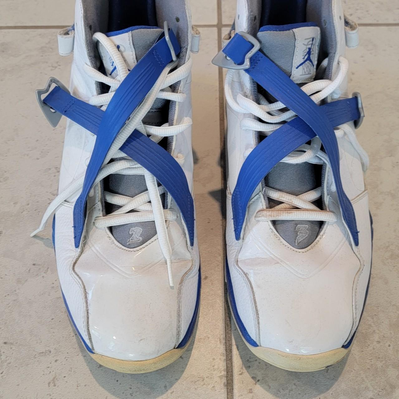 mens white and blue jordans