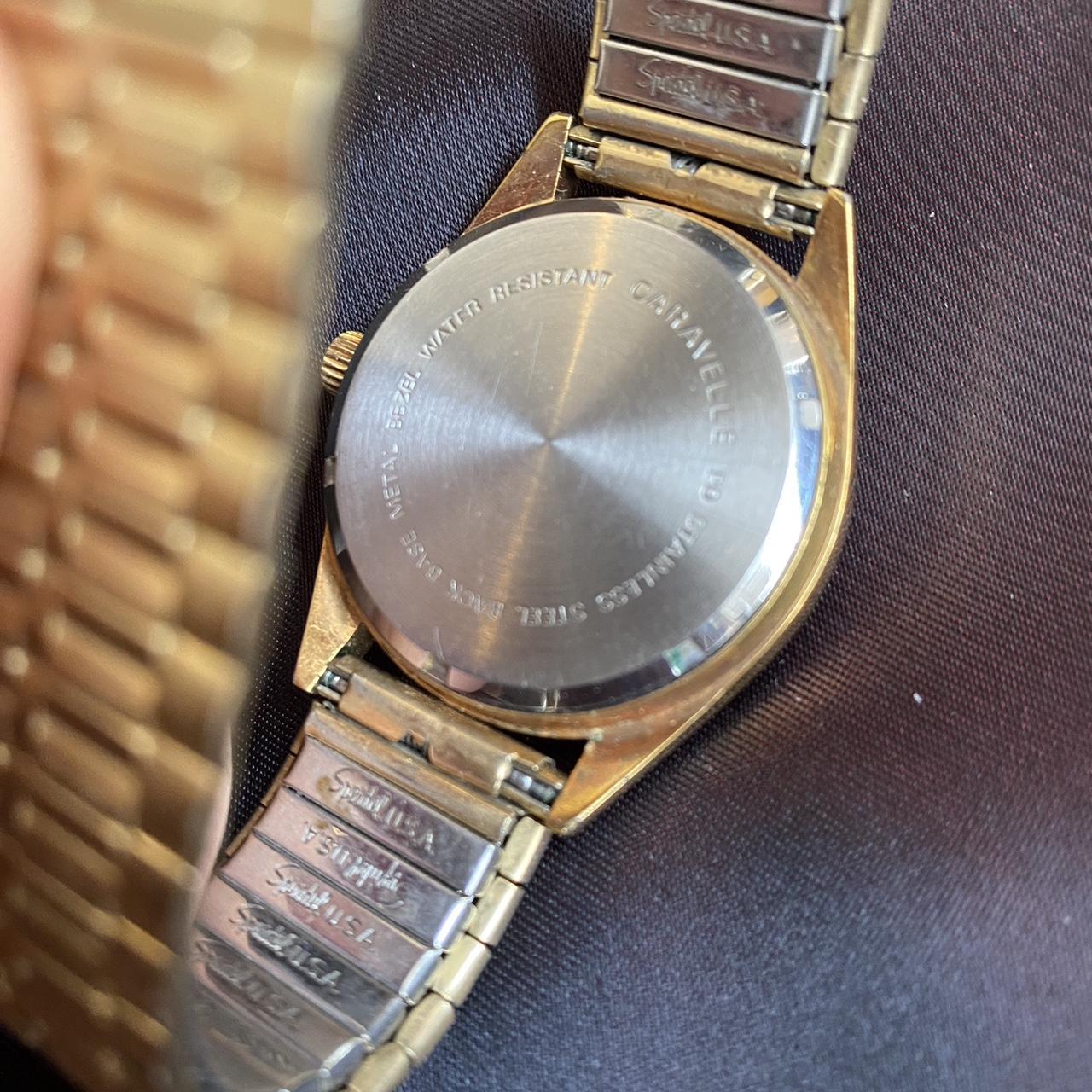 Caravelle Classic Gold Tone Expansion Band Vintage... - Depop