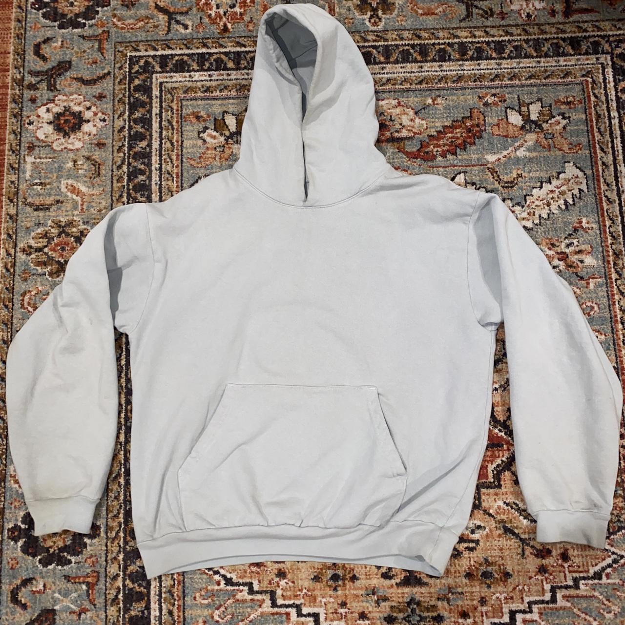 blank LA apparel hoodie greenish grey sea foam super... Depop