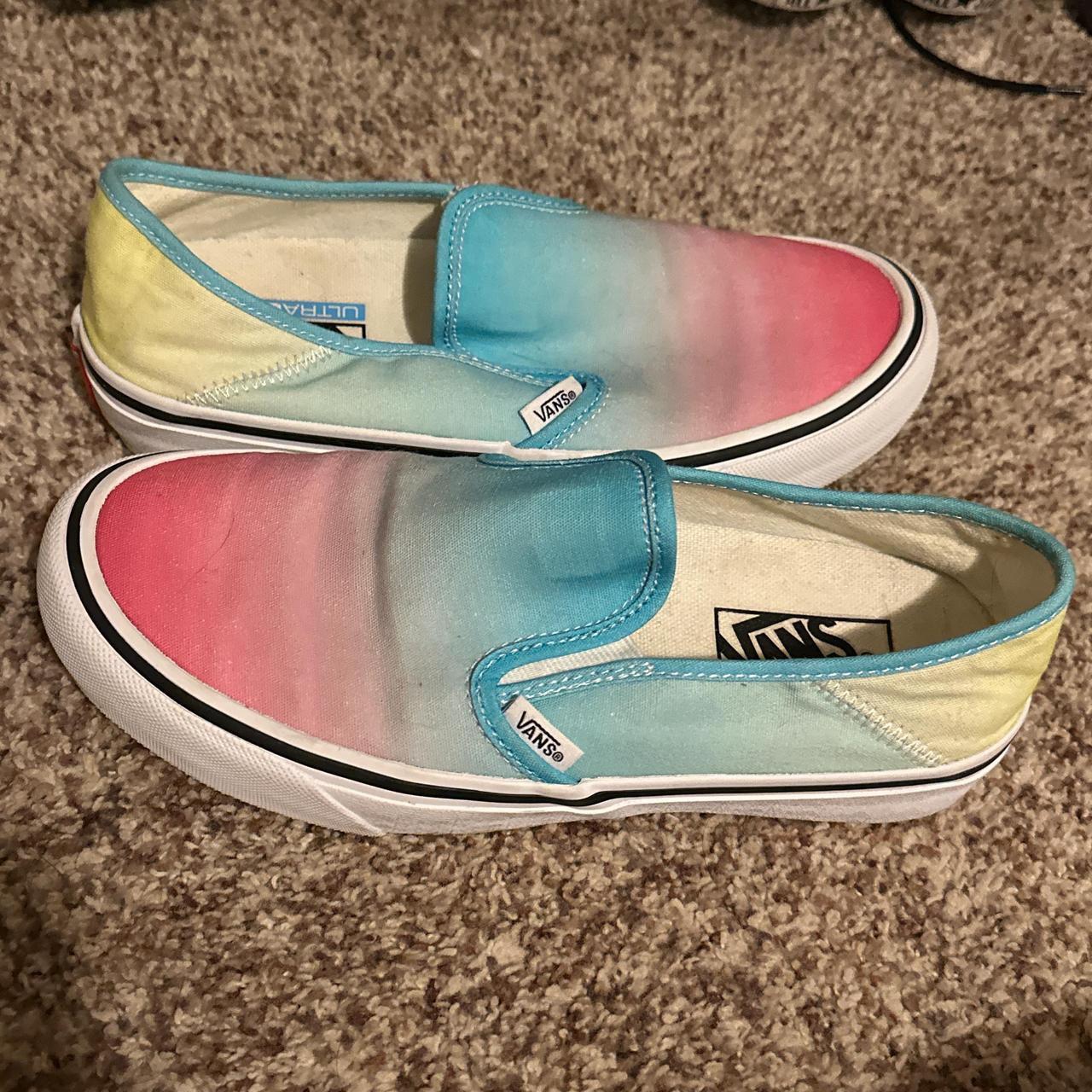 Pastel vans slip ons hotsell