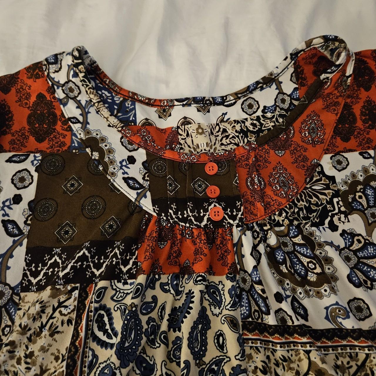 Women's Blouse - Multi - XXL – Unique patchwork t… - image 2