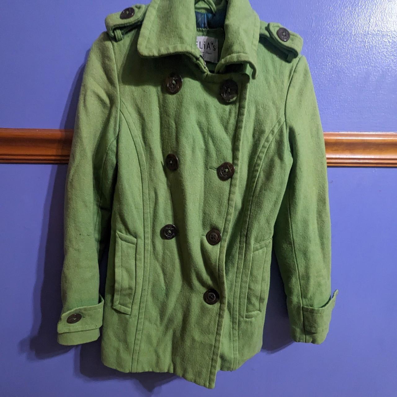 Delia s Lime Green Wool Peacoat with Thinsulate