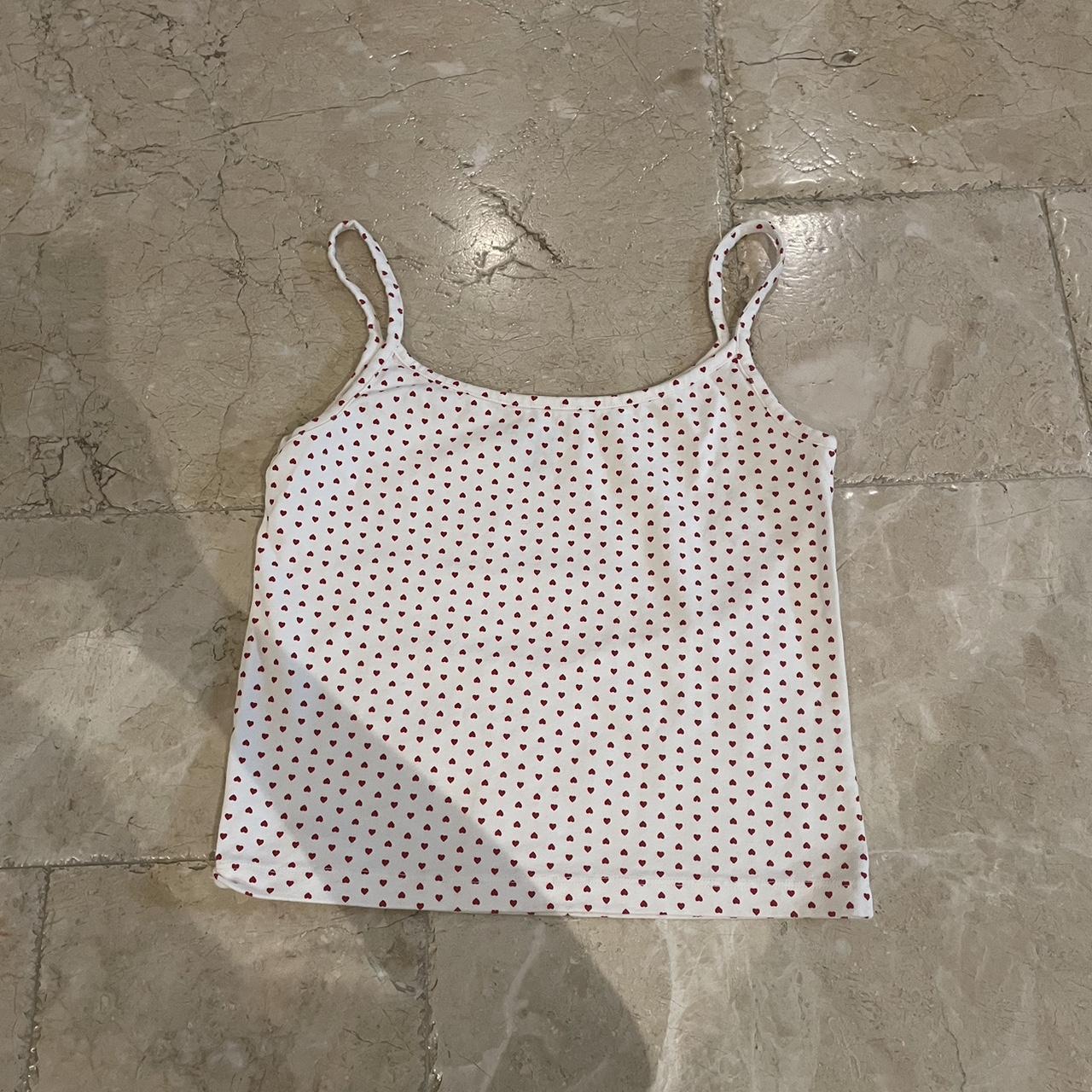 Brandy Melville heart tank top BNWT Depop