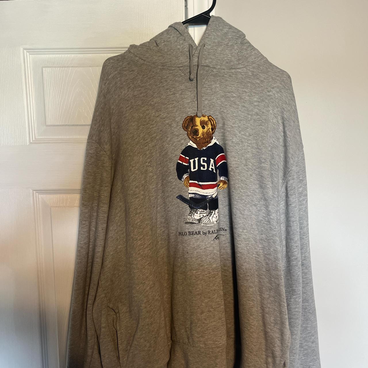 Polo bear hoodie hockey on sale