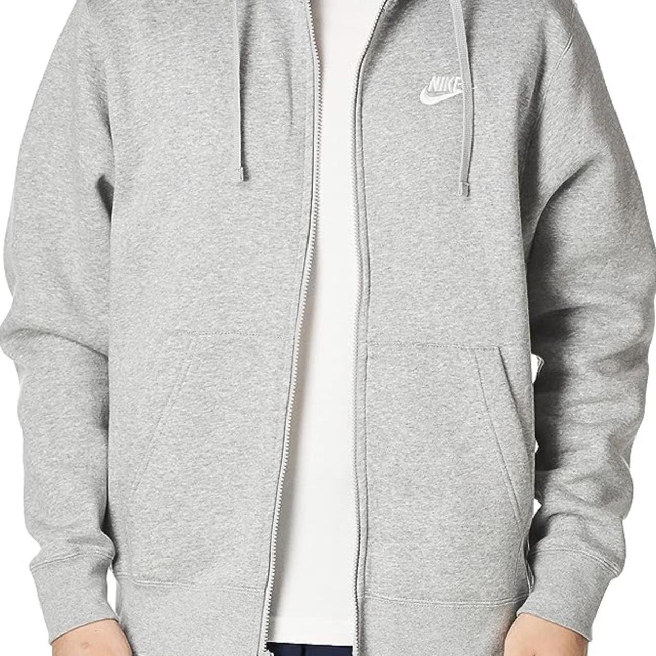 mens grey nike hoodie zip